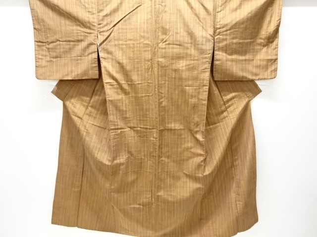 JAPANESE KIMONO / ANTIQUE KIMONO / SILK / TSUMUGI / WOVEN STRIPE